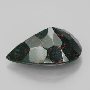 Bloodstone Gemstone in 20.4 x 13.2 mm Size for Sale, Bloodstone Stone in Spotted Green Color