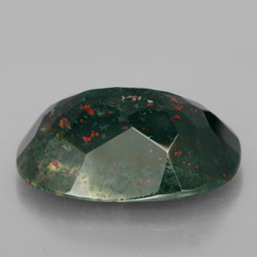 Bloodstone Gemstone in 27.1 x 20 mm Size for Sale, Bloodstone Stone in Spotted Green Color