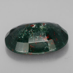 Bloodstone Gemstone in 22.5 x 17 mm Size for Sale, Bloodstone Stone in Spotted Green Color