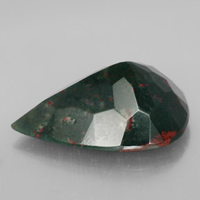 Bloodstone Gemstone in 25.2 x 19.1 mm Size for Sale, Bloodstone Stone in Spotted Green Color