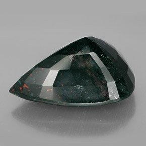 Bloodstone Gemstone in 26.9 x 18.4 mm Size for Sale, Bloodstone Stone in Spotted Green Color