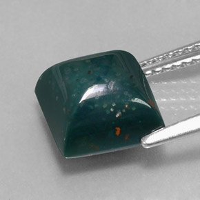 Bloodstone Gemstone in 9 x 9 mm (calibrated) Size for Sale, Bloodstone Stone in Spotted Green Color