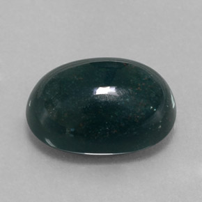 4.04 ct Green Bloodstone Stone, Natural Bloodstone in Oval Cabochon Shape for Sale