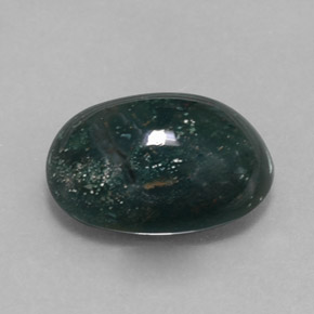 4.74 ct Green Bloodstone Stone, Natural Bloodstone in Oval Cabochon Shape for Sale