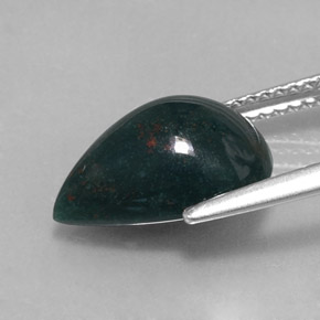 Bloodstone Gemstone in 13 x 9 mm (calibrated) Size for Sale, Bloodstone Stone in Spotted Green Color