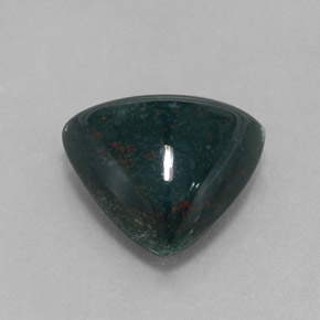 3.97 ct Green Bloodstone Stone, Natural Bloodstone in Trillion Cabochon Shape for Sale