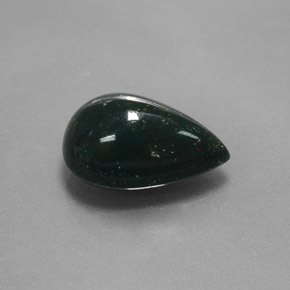 2.83 ct Green Bloodstone Stone, Natural Bloodstone in Pear Cabochon Shape for Sale