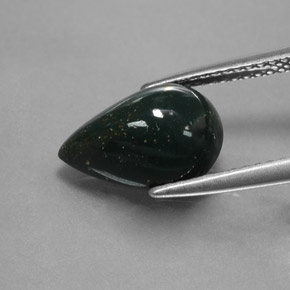 Bloodstone Gemstone in 12 x 8 mm (calibrated) Size for Sale, Bloodstone Stone in Spotted Green Color