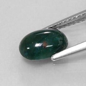 Bloodstone Gemstone in 8.6 x 6.1 mm Size for Sale, Bloodstone Stone in Spotted Green Color