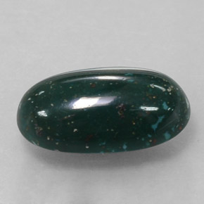 2.99 ct Green Bloodstone Stone, Natural Bloodstone in Oval Cabochon Shape for Sale