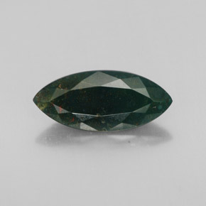 2.09 ct Green Bloodstone Gemstone, Bloodstone Gem in Marquise Facet Shape for Sale.