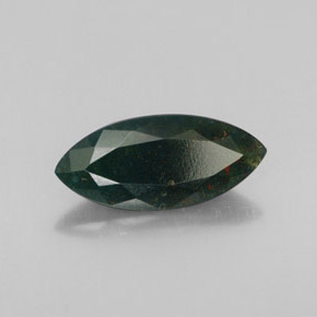 2.09 ct Green Bloodstone Stone, Natural Bloodstone in Marquise Facet Shape for Sale