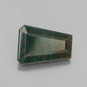 3.76 ct Green Bloodstone Stone, Natural Bloodstone in Fancy-Cut Shape for Sale
