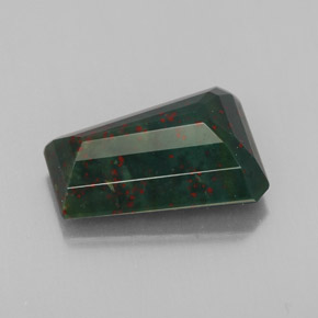 Bloodstone Gemstone in 12.6 x 9.1 mm Size for Sale, Bloodstone Stone in Spotted Green Color