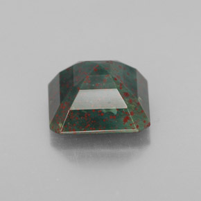Bloodstone Gemstone in 9.1 x 9.7 mm Size for Sale, Bloodstone Stone in Spotted Green Color
