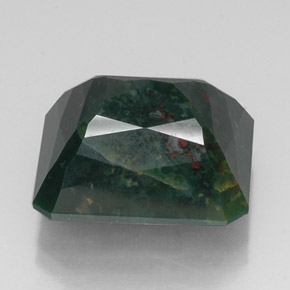 Bloodstone Gemstone in 15.9 x 14 mm Size for Sale, Bloodstone Stone in Spotted Green Color