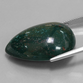 Bloodstone Gemstone in 27.9 x 19.7 mm Size for Sale, Bloodstone Stone in Spotted Green Color