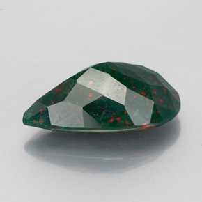 Bloodstone Gemstone in 13 x 9 mm (calibrated) Size for Sale, Bloodstone Stone in Spotted Green Color