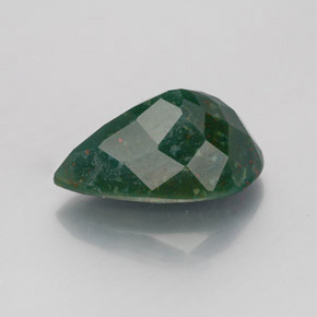 Bloodstone Gemstone in 12.8 x 8.4 mm Size for Sale, Bloodstone Stone in Spotted Green Color