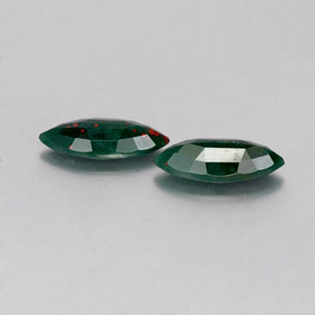 Bloodstone Gemstone in 6.8 x 3 mm Size for Sale, Bloodstone Stone in Spotted Green Color