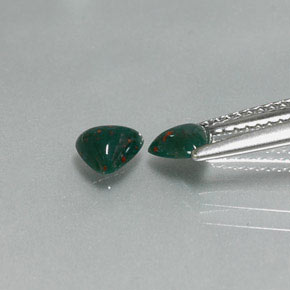 Bloodstone Gemstone in 5 x 5 mm (calibrated) Size for Sale, Bloodstone Stone in Spotted Green Color