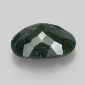 Bloodstone Gemstone in 16 x 12 mm (calibrated) Size for Sale, Bloodstone Stone in Spotted Green Color