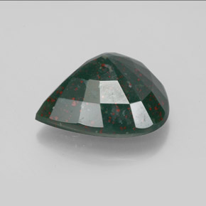 Bloodstone Gemstone in 13.8 x 12.1 mm Size for Sale, Bloodstone Stone in Spotted Green Color