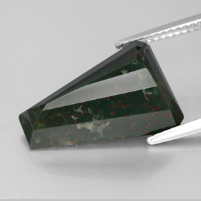 Bloodstone Gemstone in 16.9 x 12.2 mm Size for Sale, Bloodstone Stone in Spotted Green Color