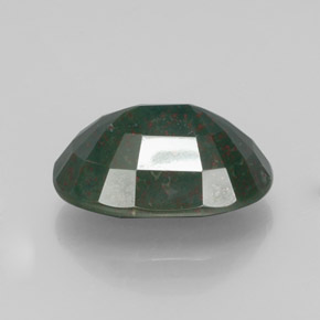 Bloodstone Gemstone in 18.8 x 13.1 mm Size for Sale, Bloodstone Stone in Spotted Green Color