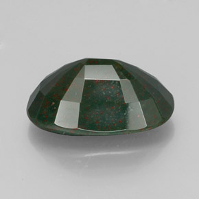 Bloodstone Gemstone in 20.4 x 13 mm Size for Sale, Bloodstone Stone in Spotted Green Color