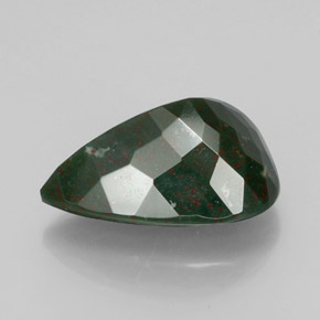 Bloodstone Gemstone in 20 x 15 mm (calibrated) Size for Sale, Bloodstone Stone in Spotted Green Color