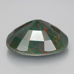 Bloodstone Gemstone in 16 x 12 mm (calibrated) Size for Sale, Bloodstone Stone in Spotted Green Color