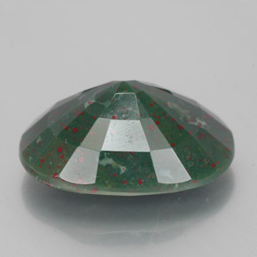 Bloodstone Gemstone in 14.5 x 11.1 mm Size for Sale, Bloodstone Stone in Spotted Green Color