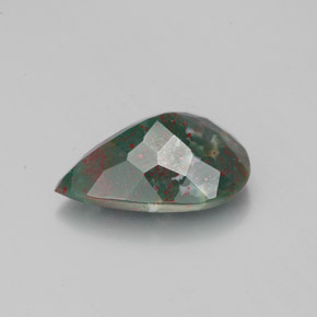 Bloodstone Gemstone in 10.7 x 7.2 mm Size for Sale, Bloodstone Stone in Spotted Green Color