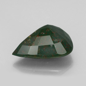 Bloodstone Gemstone in 20 x 15 mm (calibrated) Size for Sale, Bloodstone Stone in Spotted Green Color