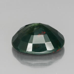 Bloodstone Gemstone in 15.8 x 12.6 mm Size for Sale, Bloodstone Stone in Spotted Green Color