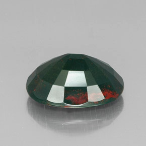 Bloodstone Gemstone in 18 x 13 mm (calibrated) Size for Sale, Bloodstone Stone in Spotted Green Color