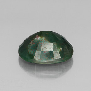 Bloodstone Gemstone in 16.6 x 12.9 mm Size for Sale, Bloodstone Stone in Spotted Green Color