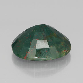 Bloodstone Gemstone in 19.7 x 16.6 mm Size for Sale, Bloodstone Stone in Spotted Green Color
