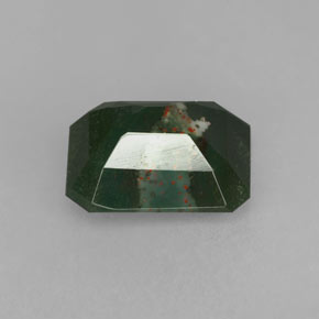 Bloodstone Gemstone in 9.4 x 7.6 mm Size for Sale, Bloodstone Stone in Spotted Green Color