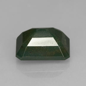 Bloodstone Gemstone in 9.8 x 7.4 mm Size for Sale, Bloodstone Stone in Spotted Green Color