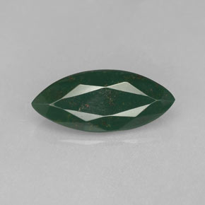 2.38 ct Green Bloodstone Gemstone, Bloodstone Gem in Marquise Facet Shape for Sale.