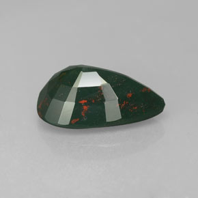 Bloodstone Gemstone in 13 x 8.3 mm Size for Sale, Bloodstone Stone in Spotted Green Color