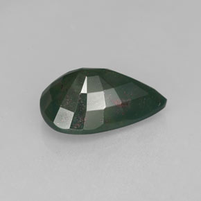 Bloodstone Gemstone in 13 x 8.1 mm Size for Sale, Bloodstone Stone in Spotted Green Color