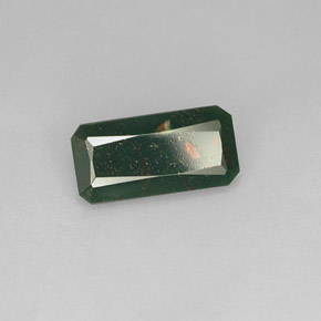 2.97 ct Green Bloodstone Stone, Natural Bloodstone in Octagon / Scissor Cut Shape for Sale