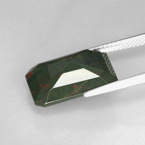 Bloodstone Gemstone in 16 x 12 mm (calibrated) Size for Sale, Bloodstone Stone in Spotted Green Color