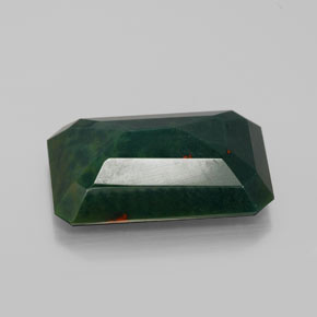 Bloodstone Gemstone in 17.4 x 11 mm Size for Sale, Bloodstone Stone in Spotted Green Color
