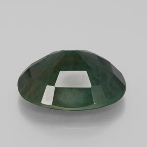Bloodstone Gemstone in 16.8 x 13.6 mm Size for Sale, Bloodstone Stone in Spotted Green Color