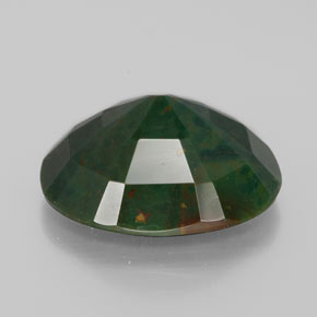 Bloodstone Gemstone in 17.2 x 14.1 mm Size for Sale, Bloodstone Stone in Spotted Green Color