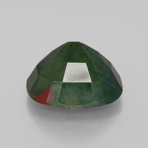 Bloodstone Gemstone in 15.1 x 12.8 mm Size for Sale, Bloodstone Stone in Spotted Green Color